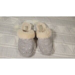 UGG Women’s Aira Sunshine Perf Shearling Slippers Gray Size 8 (Style 1019201)
